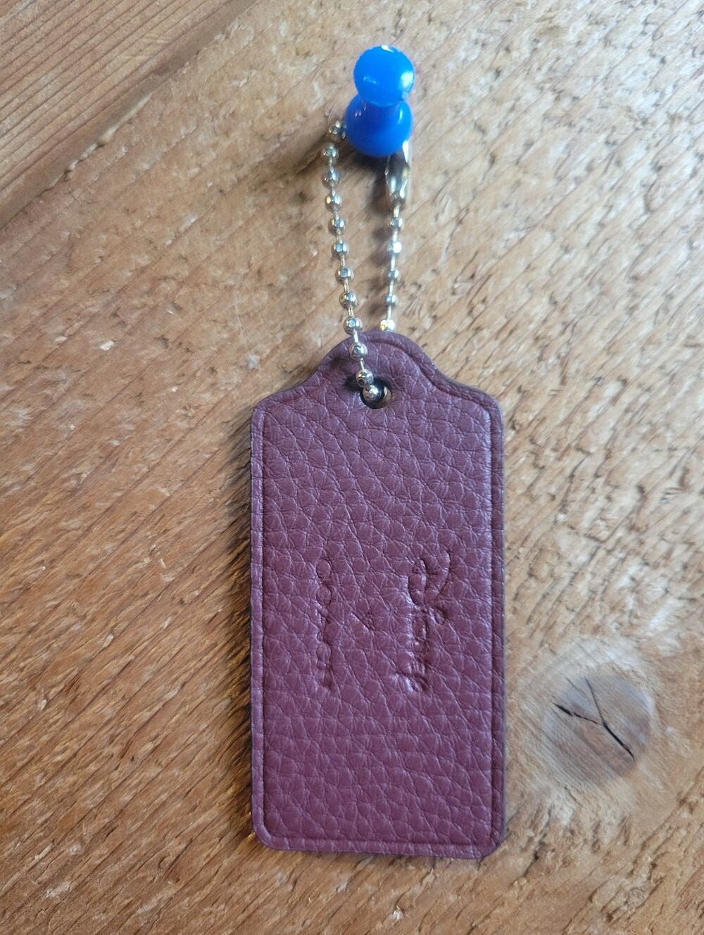 Coach Disney X  Pebbled Leather Burgundy Hangtag